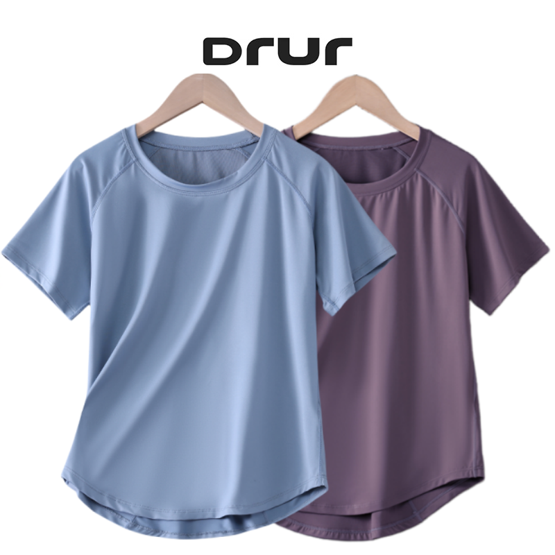 T Shirt Dry Fit - DRUR 여성 스포츠 티셔츠 반팔 빠른