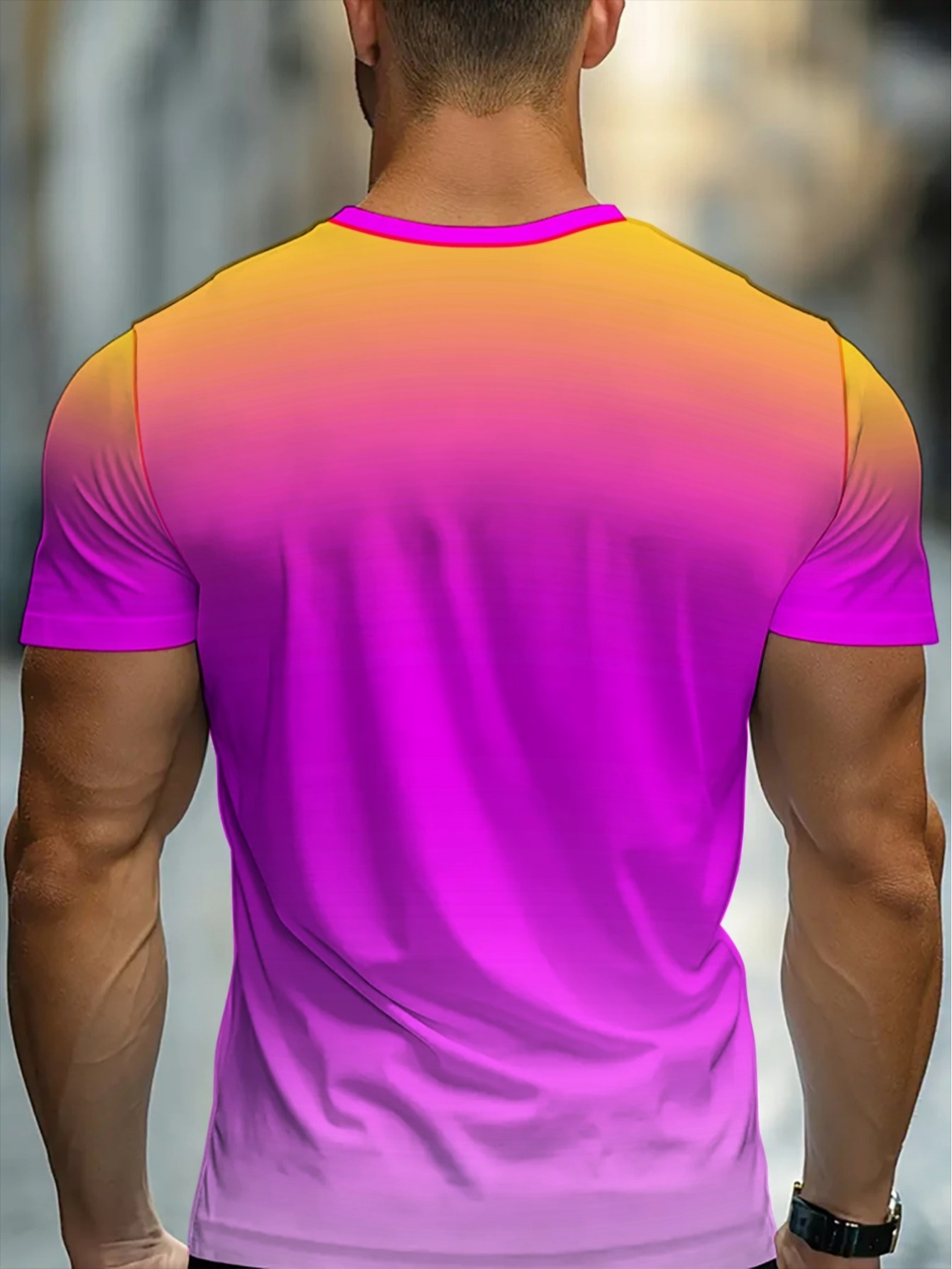 오렌지 마젠타 그라데이션 크루넥 스포츠 티셔츠 속건 통 - T Shirt Dry Fit 리뷰 및 가격