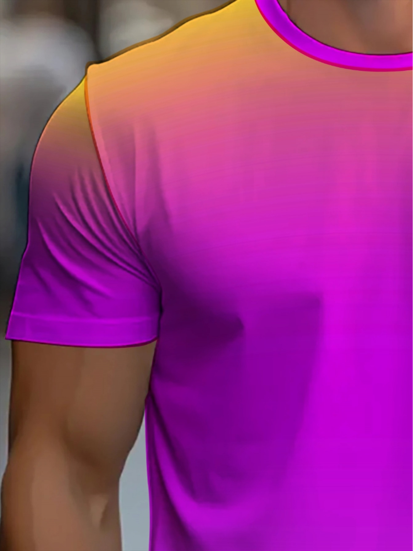 오렌지 마젠타 그라데이션 크루넥 스포츠 티셔츠 속건 통 - T Shirt Dry Fit 리뷰 및 가격