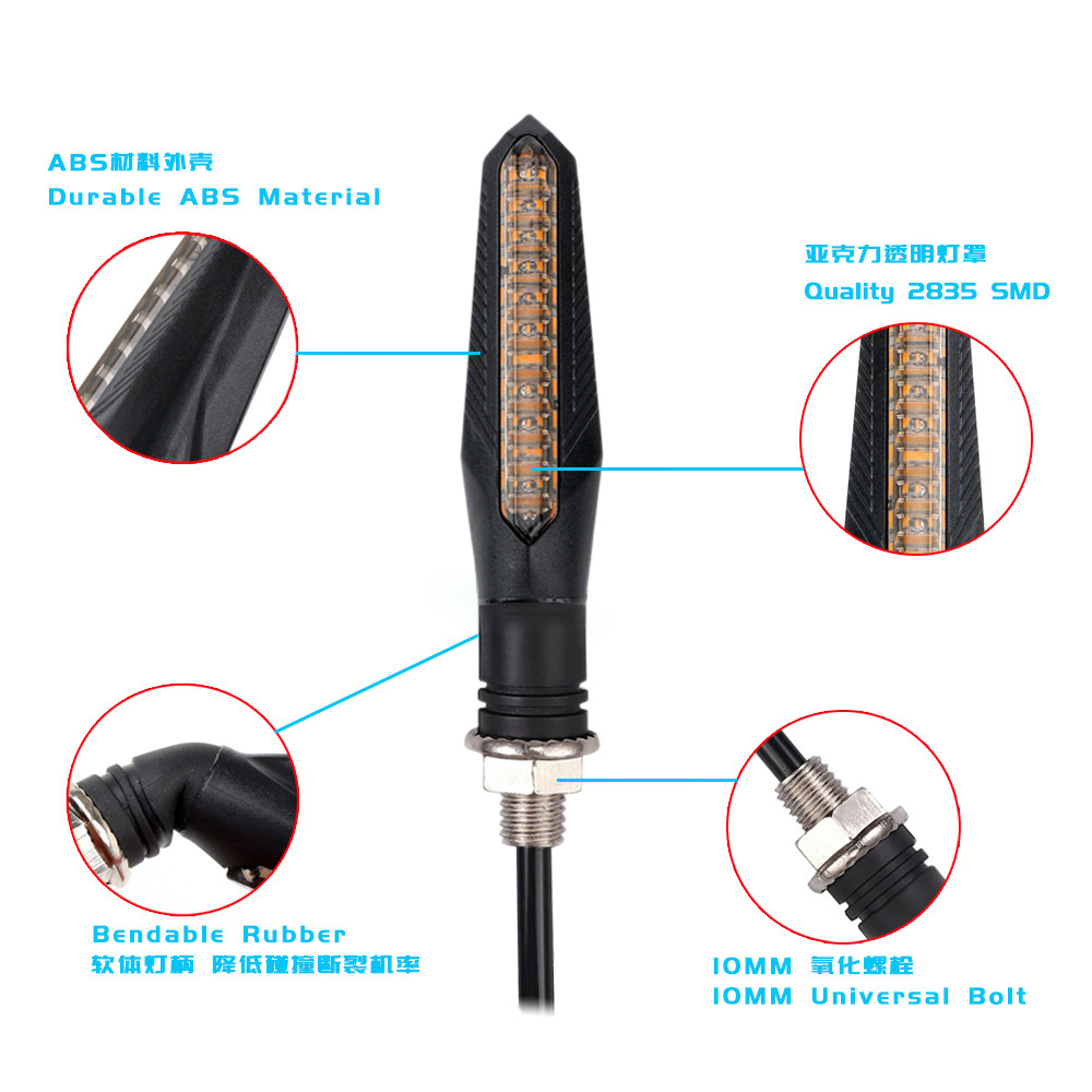 4PCS 12V 오토바이 LED 방향 지시등 12LED - Badminton Flash 리뷰 및 가격